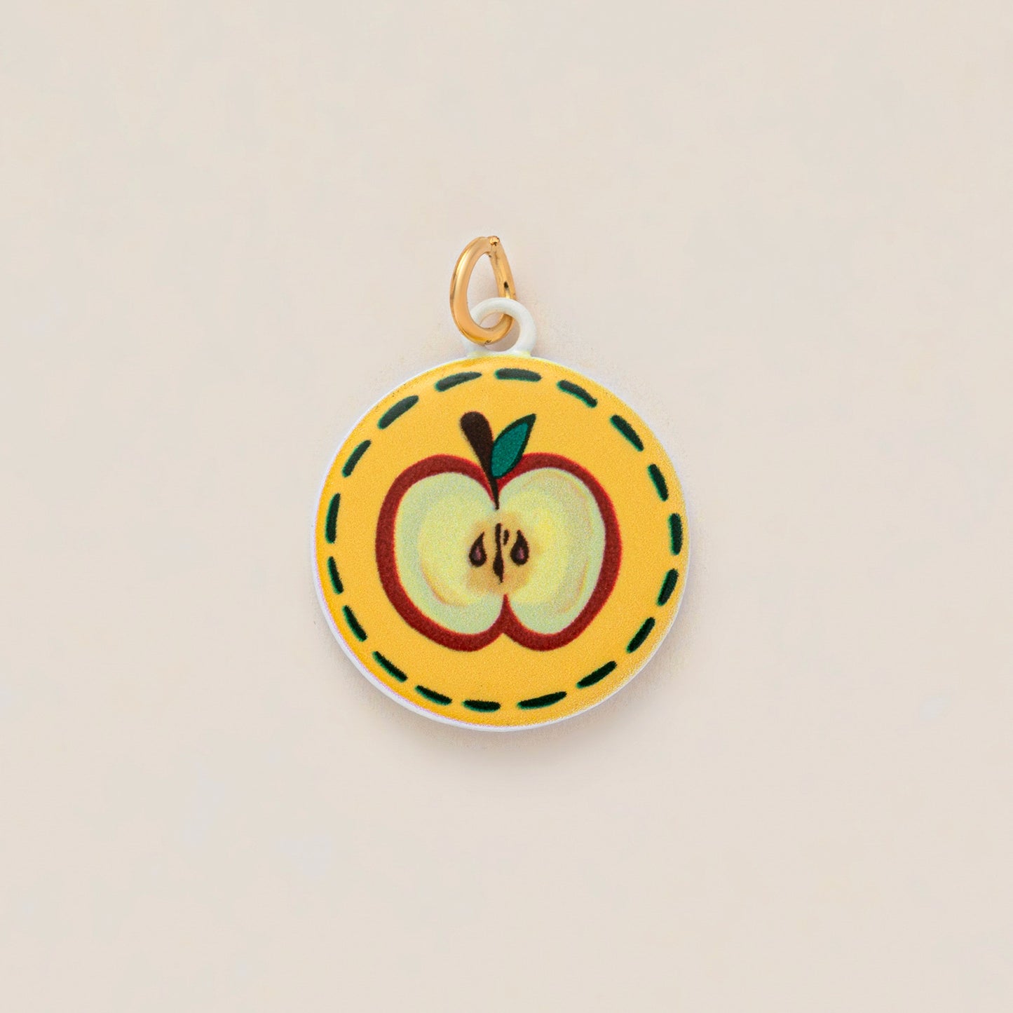 Casual Drip Oil Plated Brass Heart Leaf Ladybug Pendant Necklace for Unisex