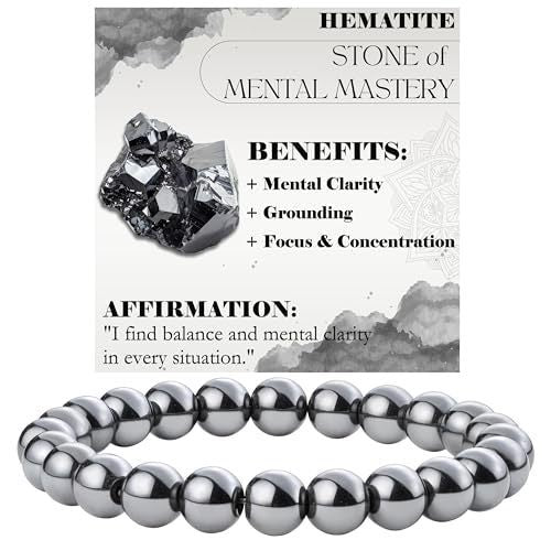 8mm Natural Agate and White Turquoise Round Beaded Stretch Bracelet Unisex Geometric Handmade Jewelry