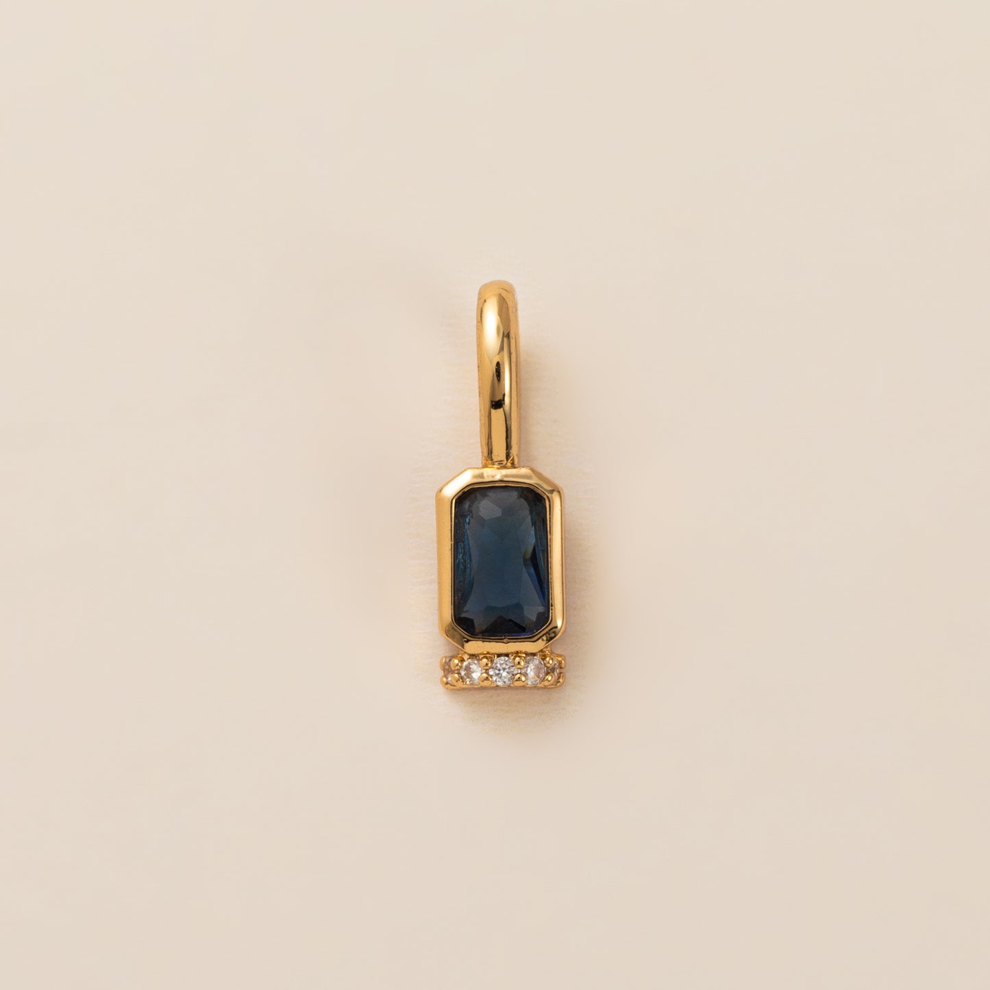 Minimalist Geometric Round Square Brass Plated Pendant Charm Bar with Openable Clasp