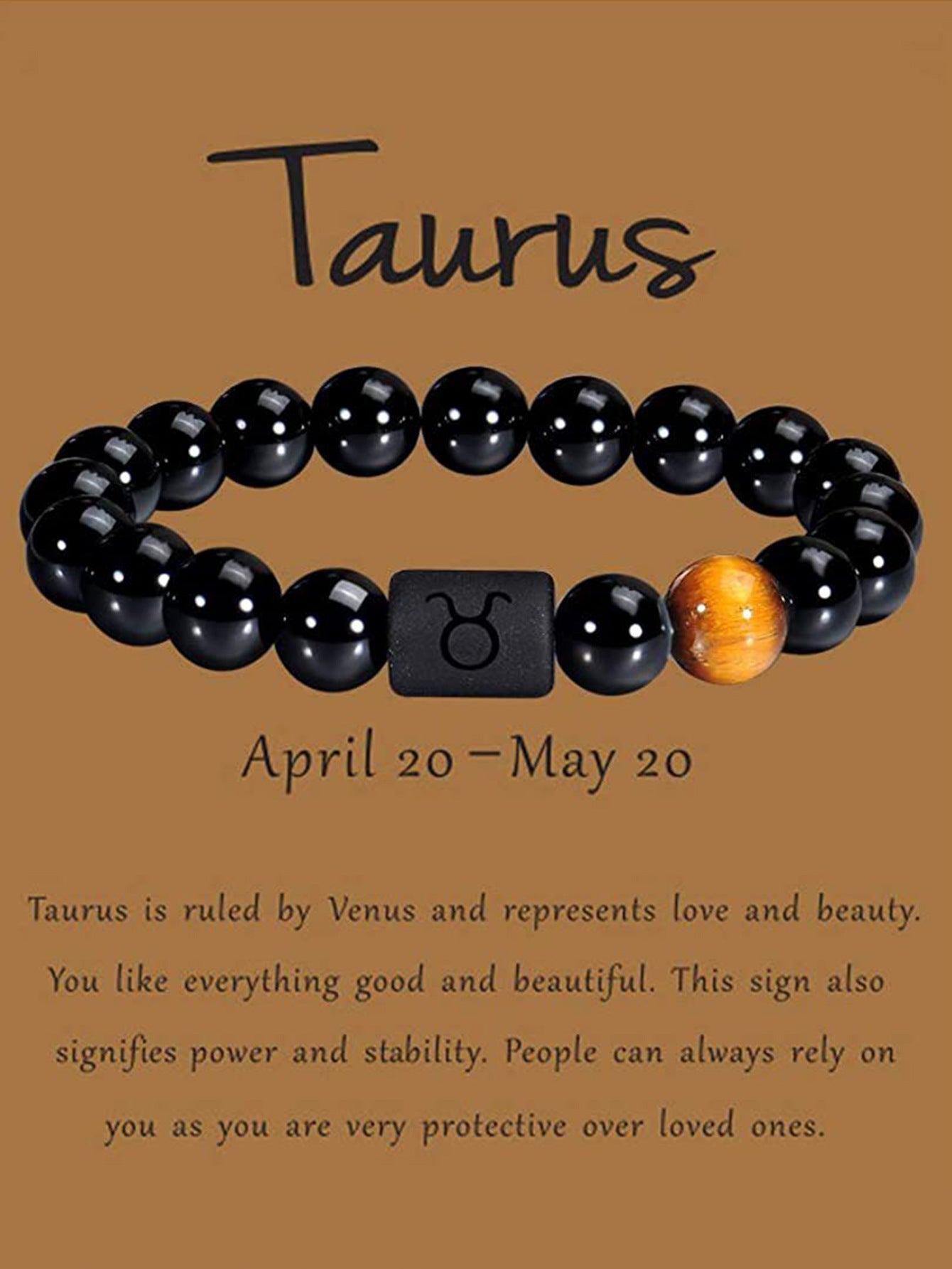 Unisex Natural Stone Zodiac Beaded Bracelet