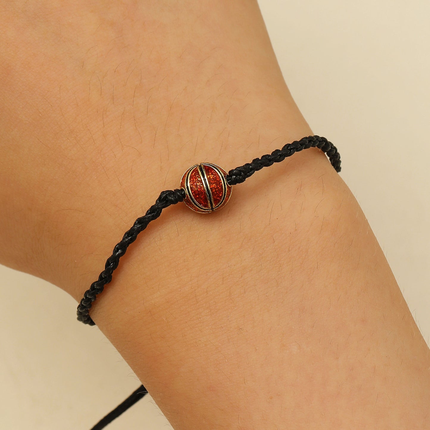 Sporty Plated Mixed Materials Adjustable Woven Bracelet Charm Bar