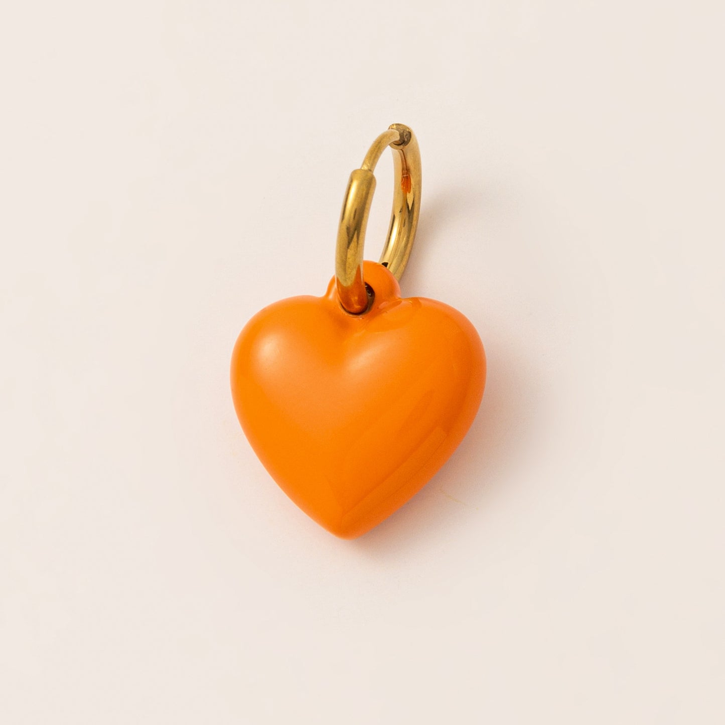 Vintage 18K Gold Plated Heart Stainless Steel PVD Charm Bar
