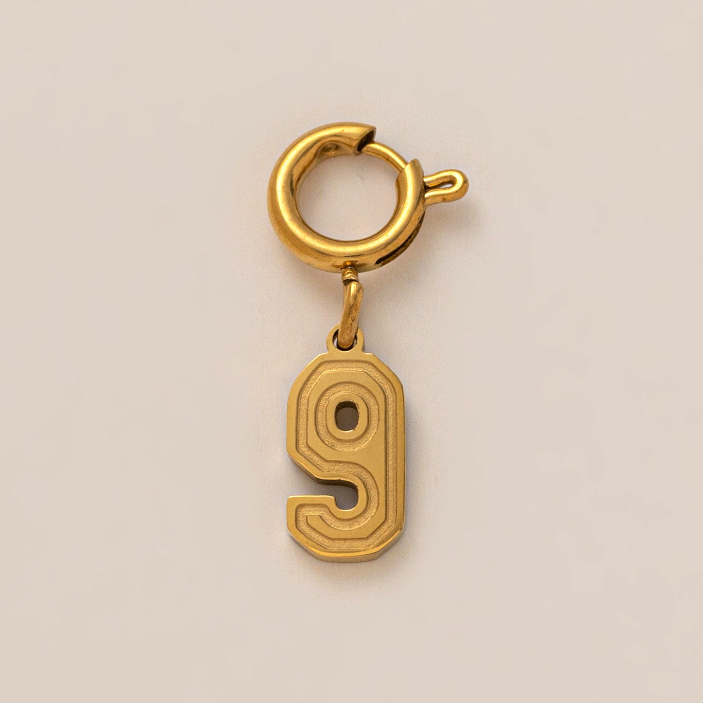 Minimalist Number Stainless Steel PVD Plated Pendant Charm Bar for Unisex