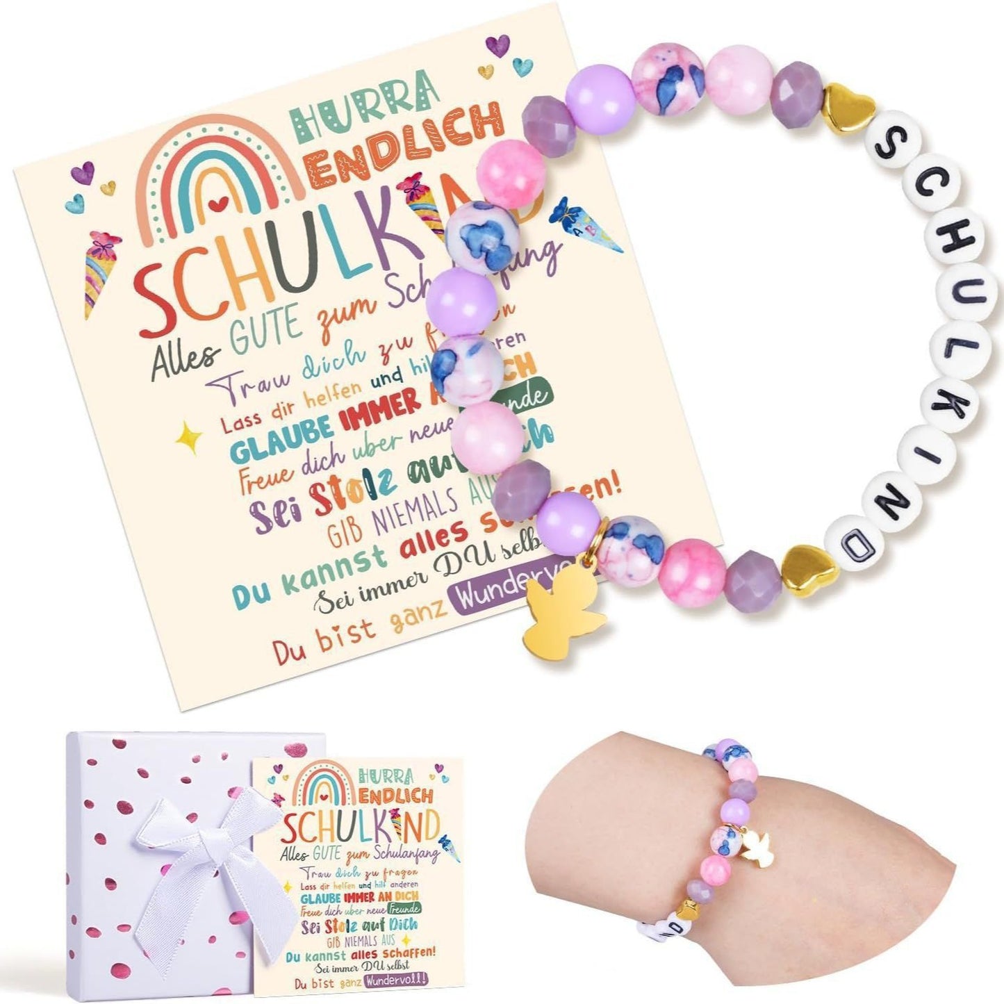 Minimalist Acrylic Letter Beaded Bracelet for Women