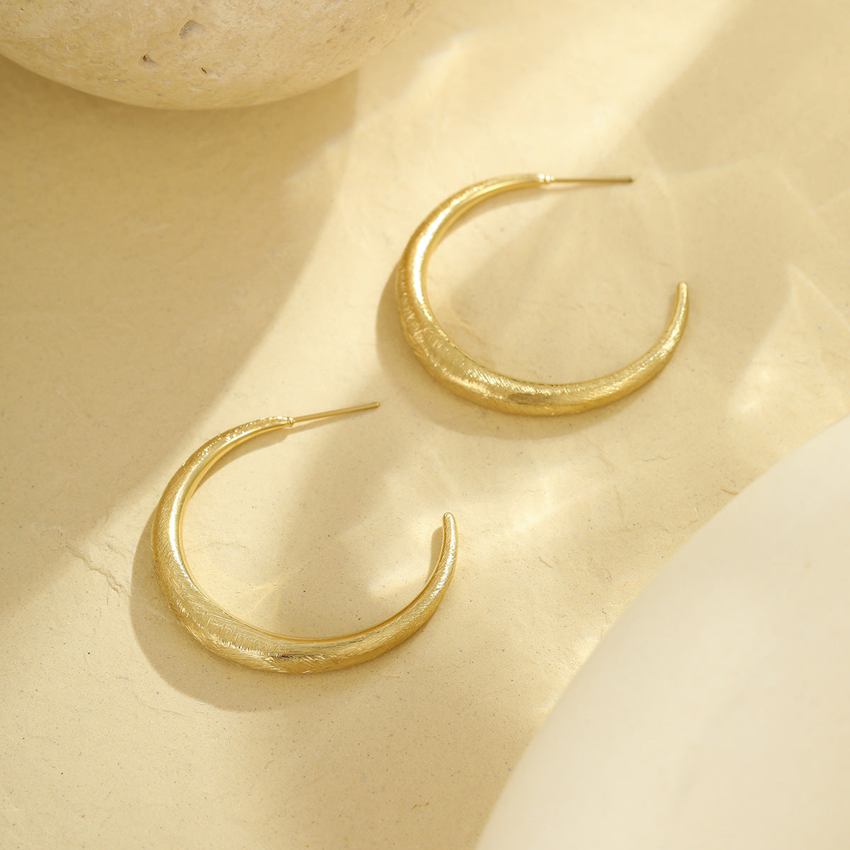 Aretes de acero inoxidable geométricos con acabado de baño para mujer, estilo vintage, para la oficina