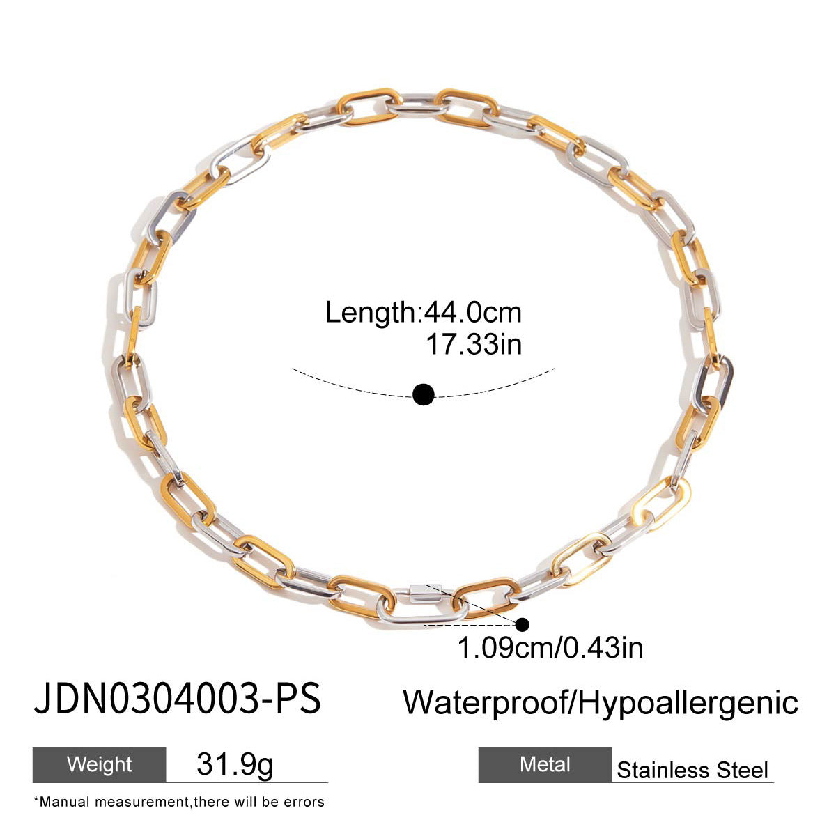 Minimalist Geometric Titanium Steel Pendant Necklace with Plated Finish for Women, Hypoallergenic Stainless Steel Clavicle Chain