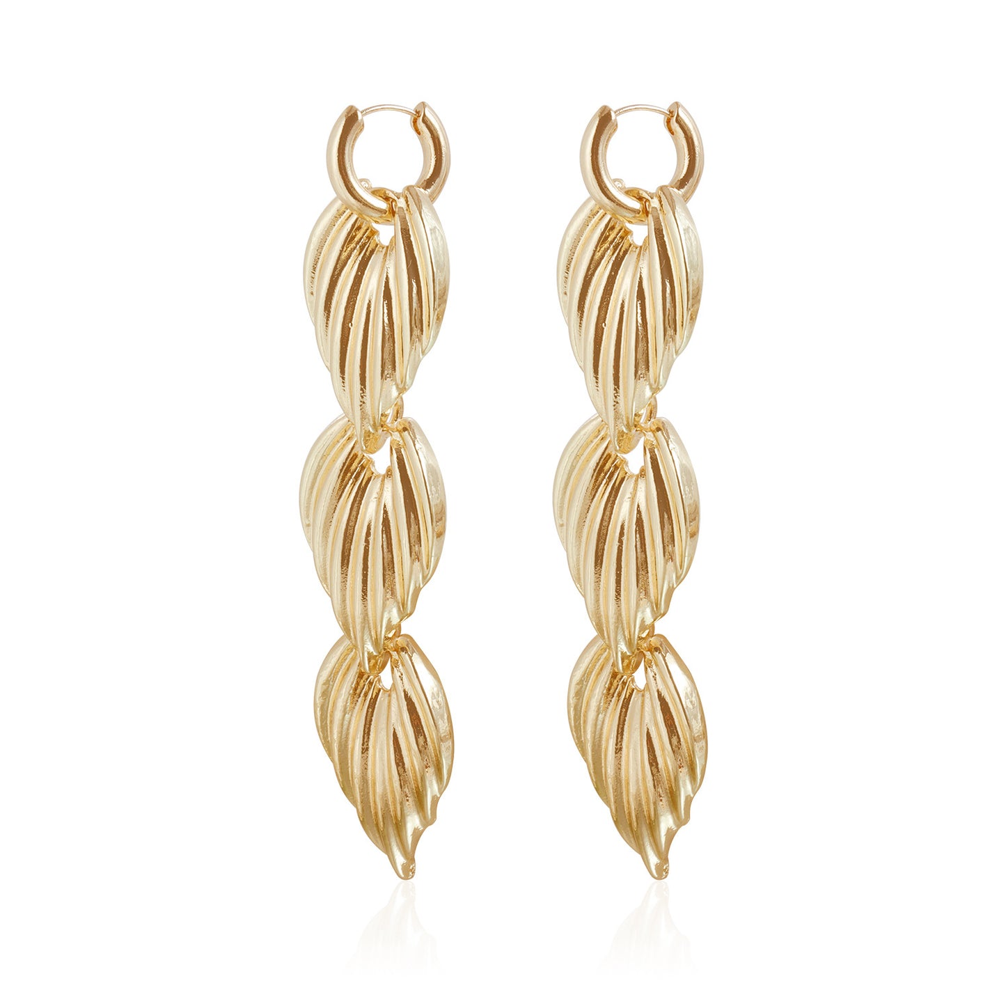Vintage Geometric Alloy Plated Wheat Pattern Necklace with OT Clasp for Women