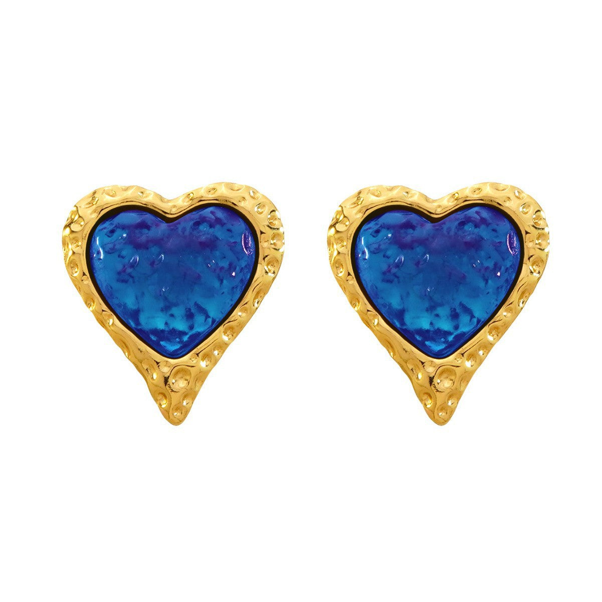 Orecchini da donna in acciaio inossidabile con stampa geometrica a cuore, eleganti casual