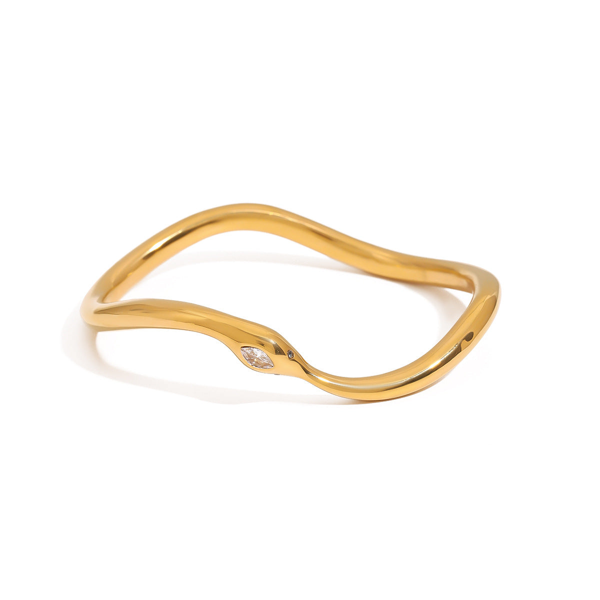 Set di gioielli da donna di lusso con bracciale e orecchini in acciaio inossidabile placcato in acciaio al titanio a forma di serpente