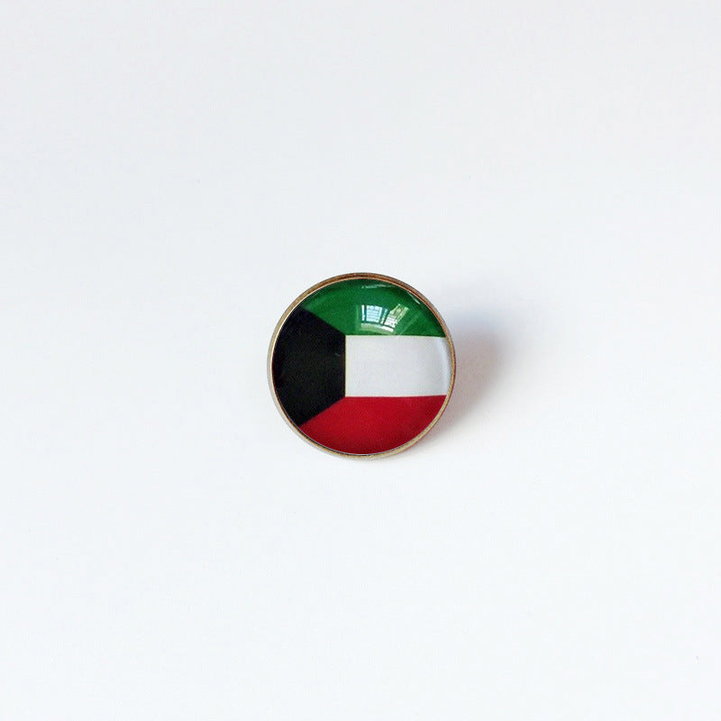 Pin de Solapa de Aleación Esmaltado Personalizado con Diseño de Bandera del Mundo para Hombres y Mujeres