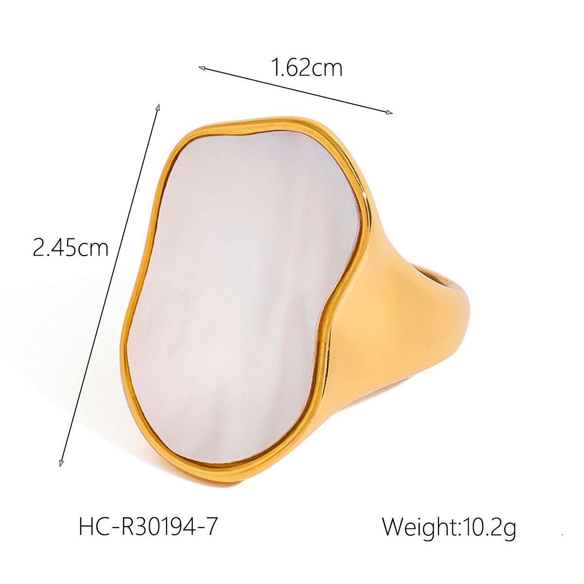 Anello vintage francese geometrico in acciaio inossidabile con intarsio in pietra naturale per donna, fascia in acciaio al titanio ipoallergenico, finitura galvanica