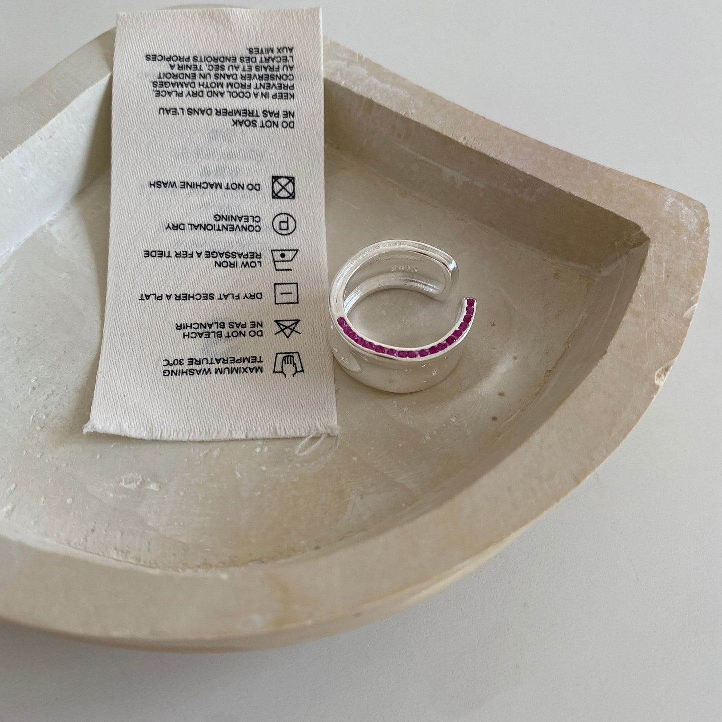 Anello Minimalista con Forme Geometriche Irregolari in Argento Sterling S925 con Finitura Placcata