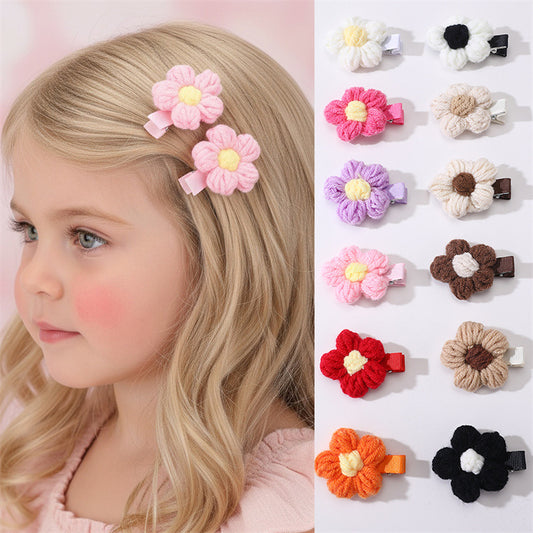 Fermaglio per capelli a forma di fiocco in stile naturale per ragazze, realizzato in poliestere con motivo floreale e dettagli in rete arricciata