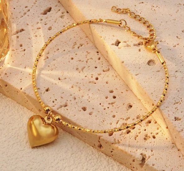 Elegant 18K Gold Plated Geometric Round Titanium Steel Bracelet