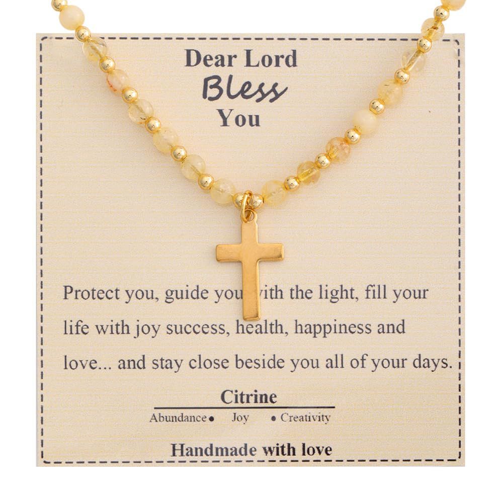 Elegant Geometric Cross Alloy Pendant Crystal Ball Chain Necklace for Women