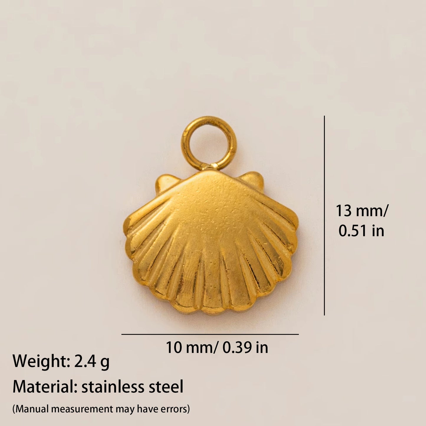 Vintage 18K Gold Plated Stainless Steel Mermaid Tail Charm Bar for Women