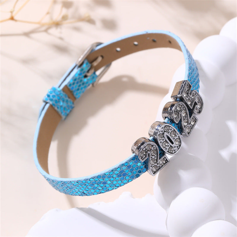 Bracciale in pelle lucido e grazioso per ragazze, stile principessa, con dettagli artigianali