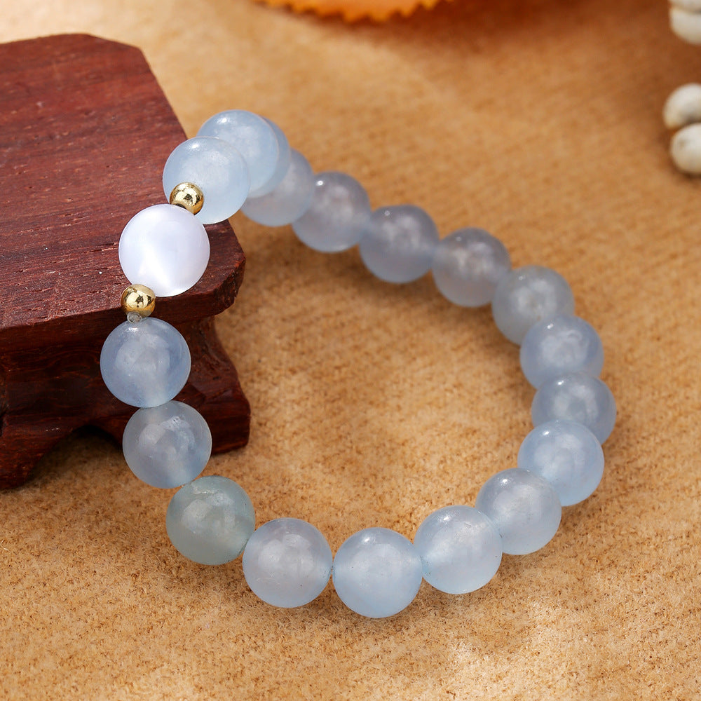 Handmade Natural Stone Beaded Bracelet with Amethyst Lapis Lazuli and Tiger Eye for Unisex Fashion Casual Wear