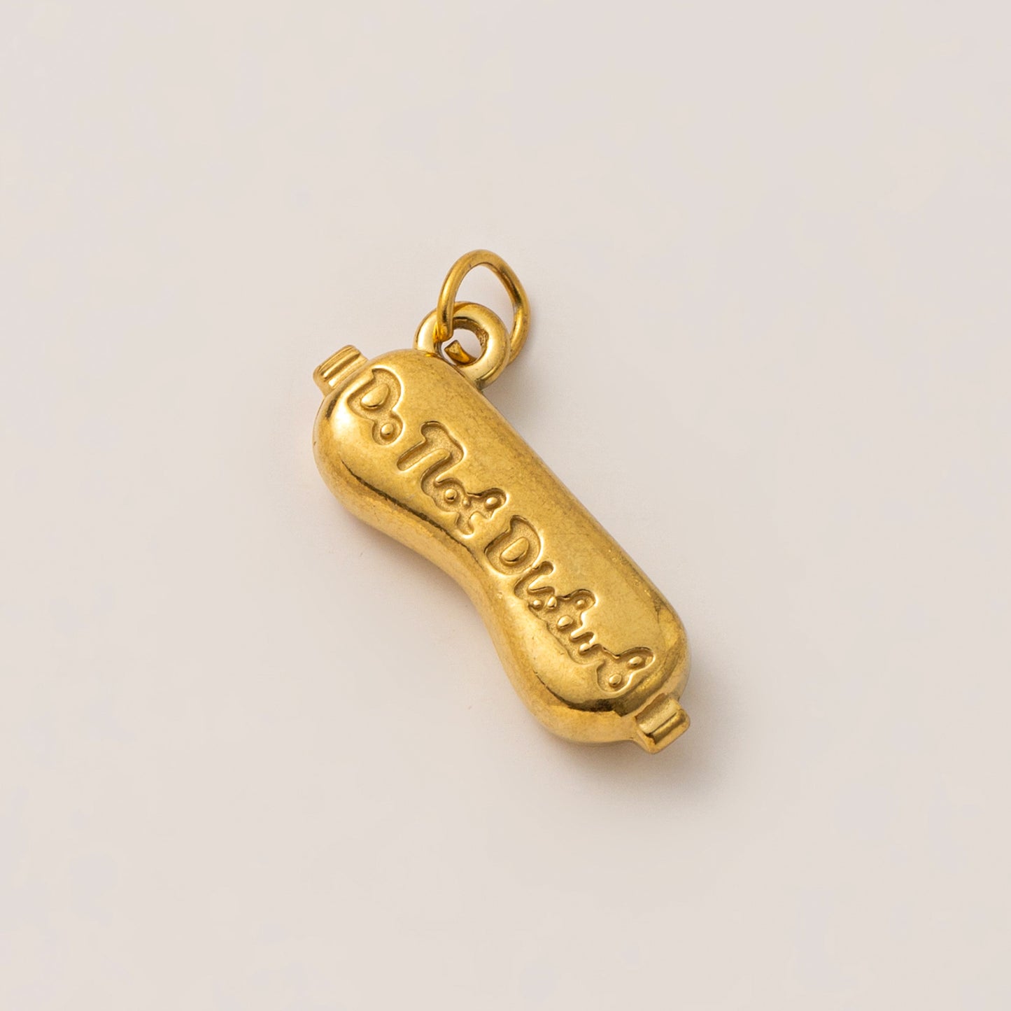Vintage 18K Gold Plated Stainless Steel Moon Charm Bar PVD
