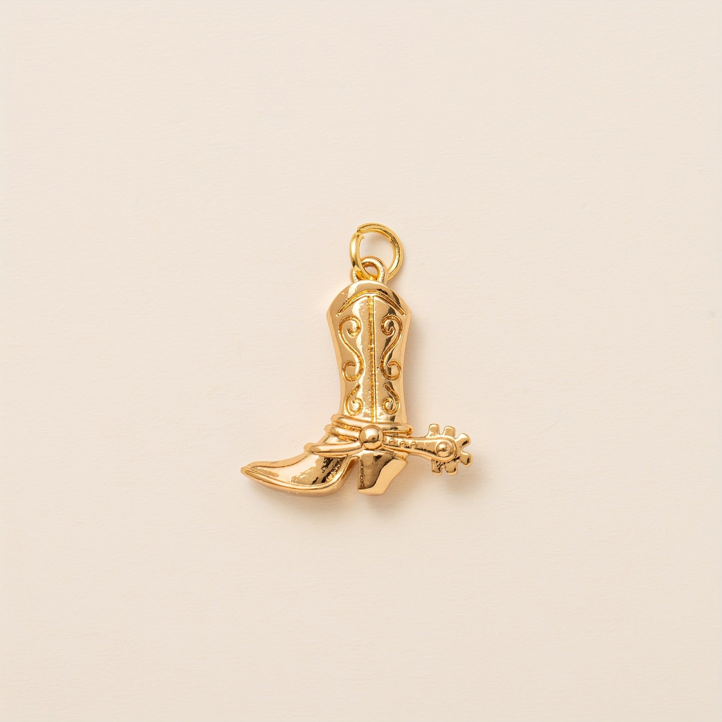 Vintage Gold Plated Brass and Stainless Steel Cross Charm Bar