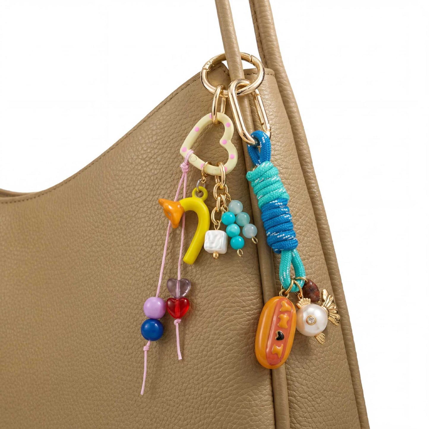 Minimalist Alloy Animal Butterfly Heart Fruit Charm Bar for Bag Keychain