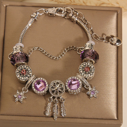 Minimalist Luxury Dreamcatcher Pendant Bracelet for Women