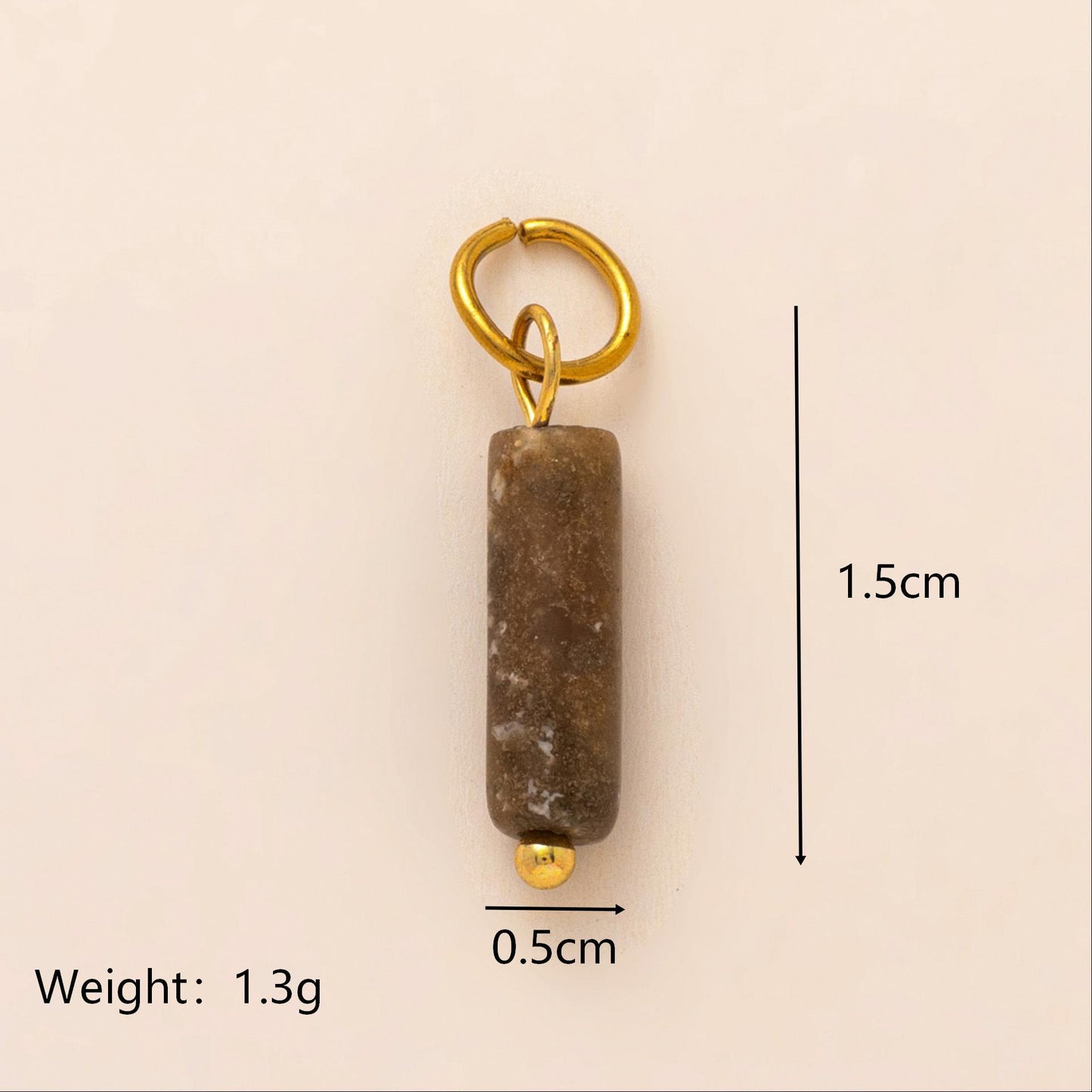 18K Gold Plated Oval Acrylic Pendant Stainless Steel PVD Ball Chain Necklace Charm Bar