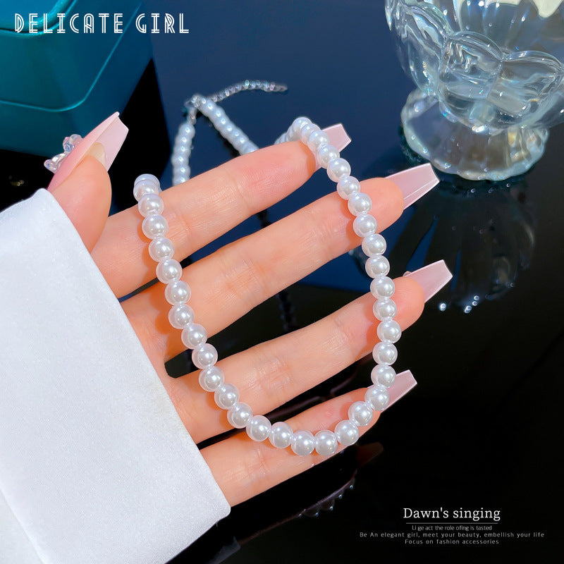 Collana in acciaio al titanio placcato di lusso geometrico da donna con catena a labbra, pendente dolce per festa di matrimonio