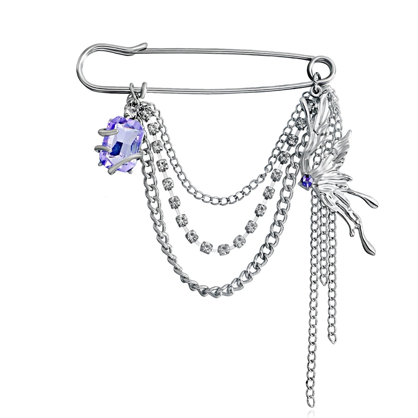 Minimalist Geometric Alloy Lapel Pin with Plated Finish for Women — Heart-Shaped Fashion Commuter Accessory
