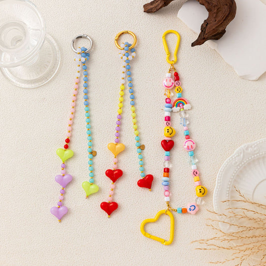 Sweet Minimalist Heart Acrylic Plated Charm Bar