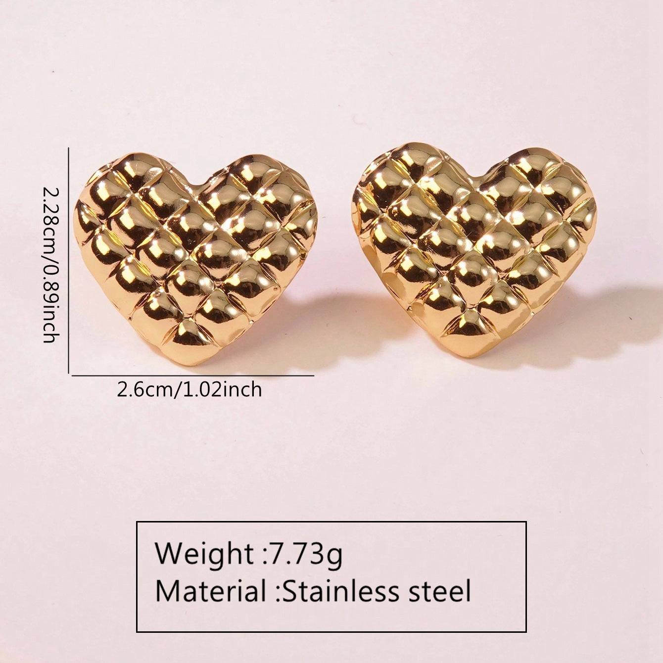 Elegant Gold Plated Stainless Steel Leaf Earrings for Women