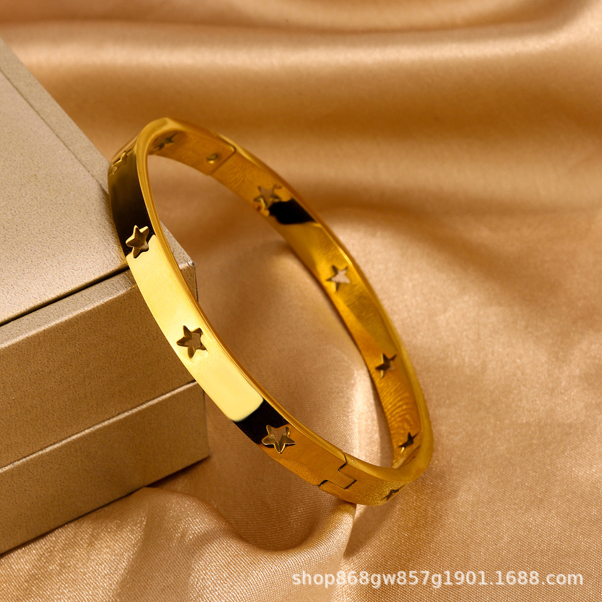 Bracciale da donna in titanio e acciaio lucidato con strass, stile minimalista per affari