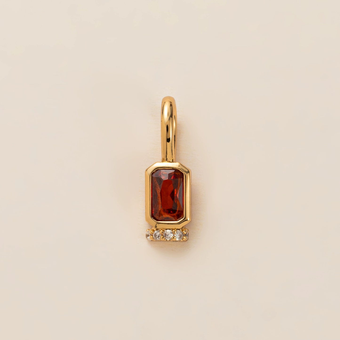 Vintage Geometric Stainless Steel 18K Gold Plated PVD DIY Charm Bar Necklace with 12 Birthstones