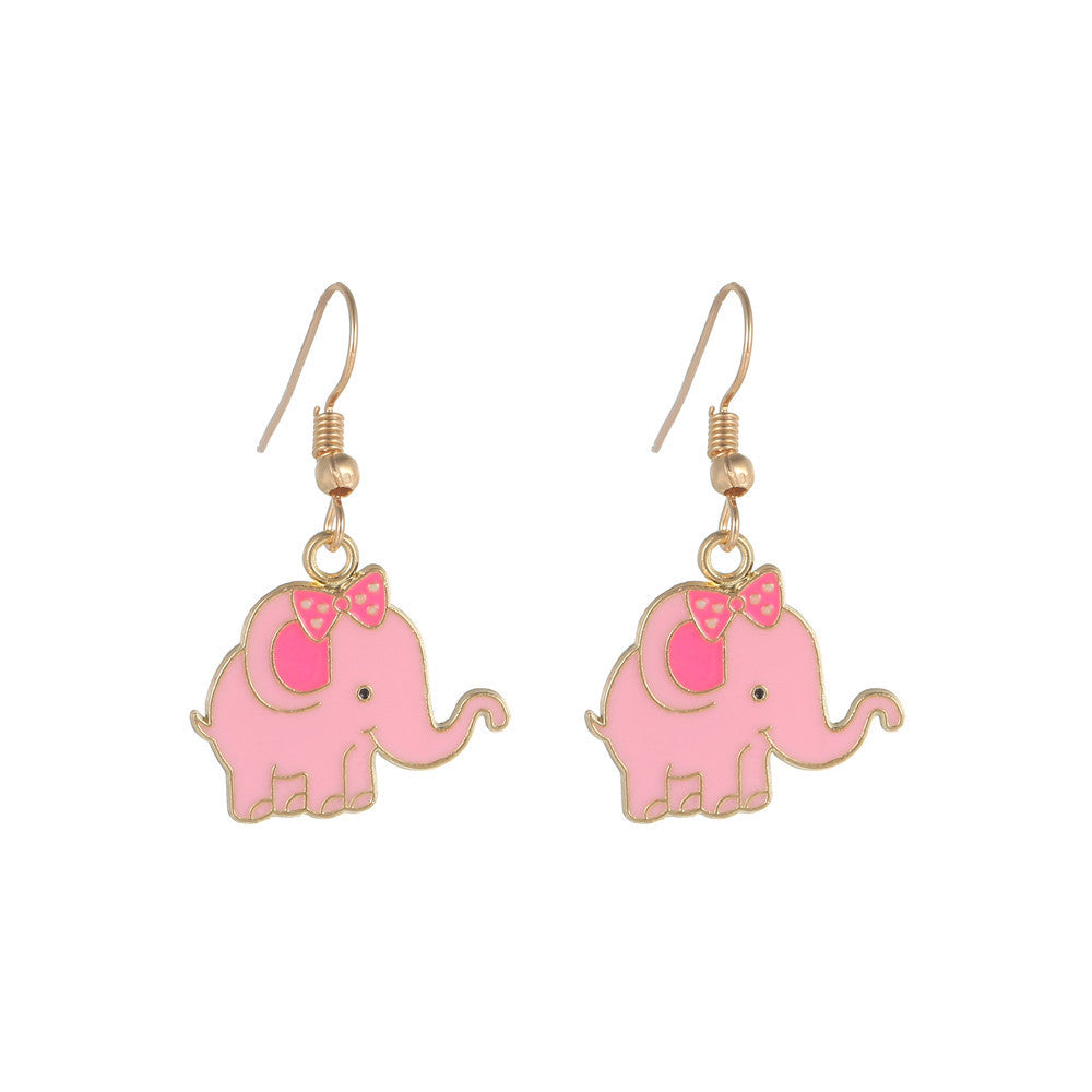 Cute Cartoon Cat Flower Bee Astronaut Stud Earrings for Women Alloy with Plating Finish Geometric Design