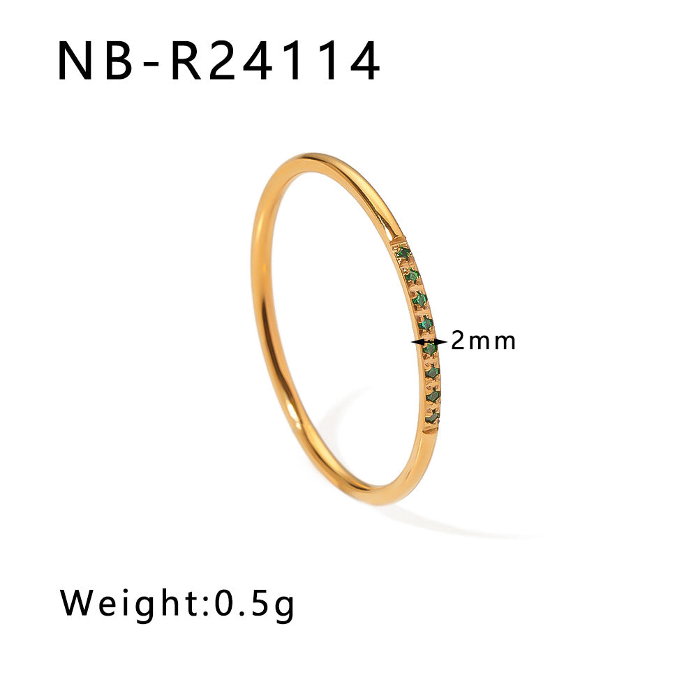 Elegante Anello in Acciaio Inossidabile con Trama Intrecciata e Intarsio di Strass con Motivi a Foglia, Onde e Forme Geometriche per Uomo e Donna