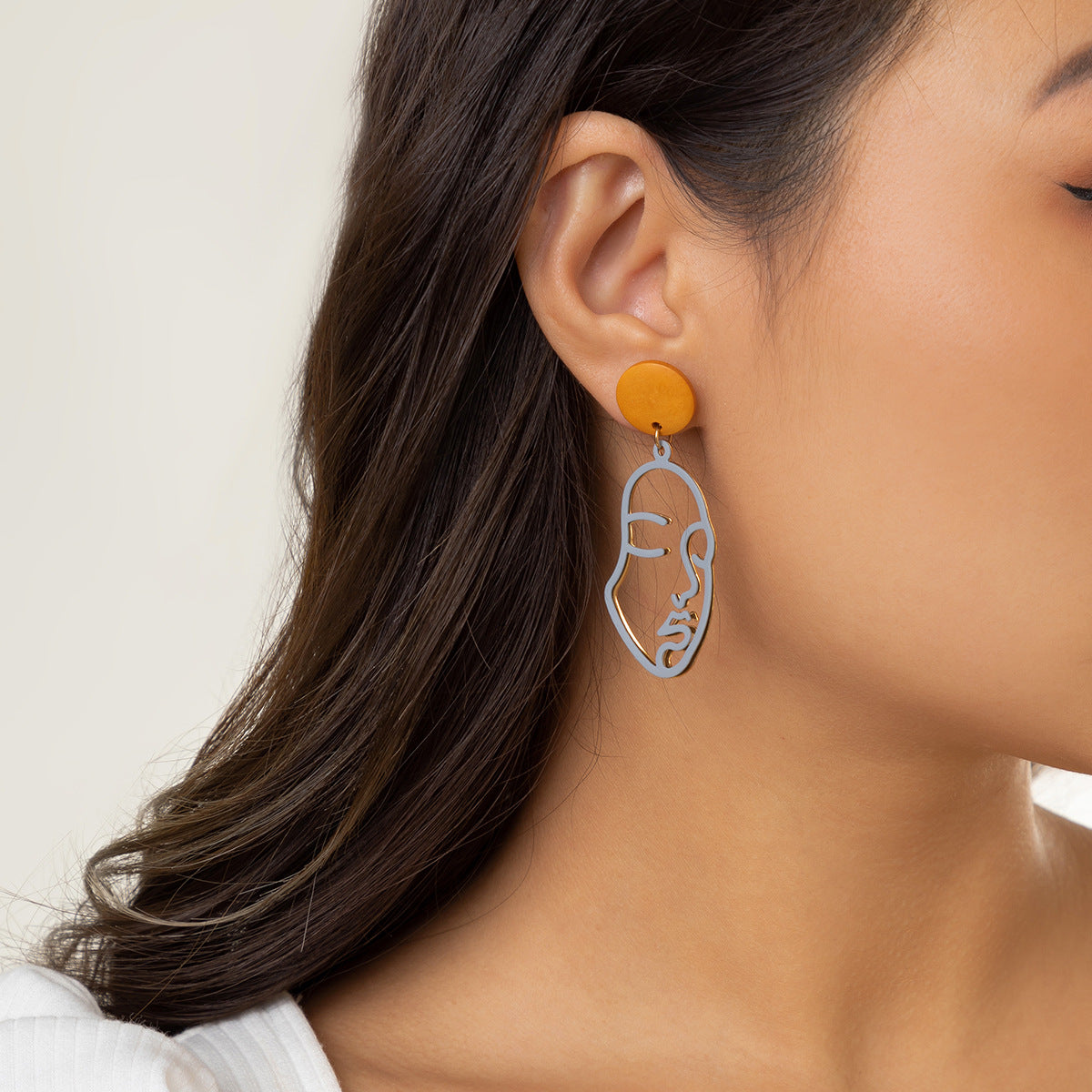 Minimalist Hip-hop Geometric Alloy Plated Earrings for Women