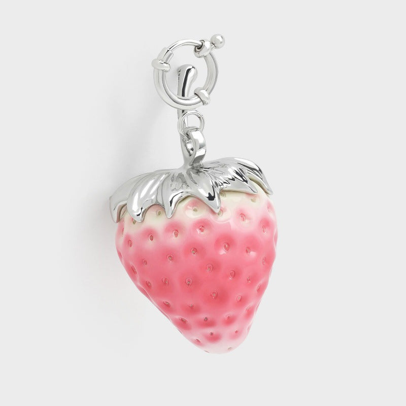 Sweet Fruit Pattern Stainless Steel Plated Pendant Necklace with Corn Chain for Unisex