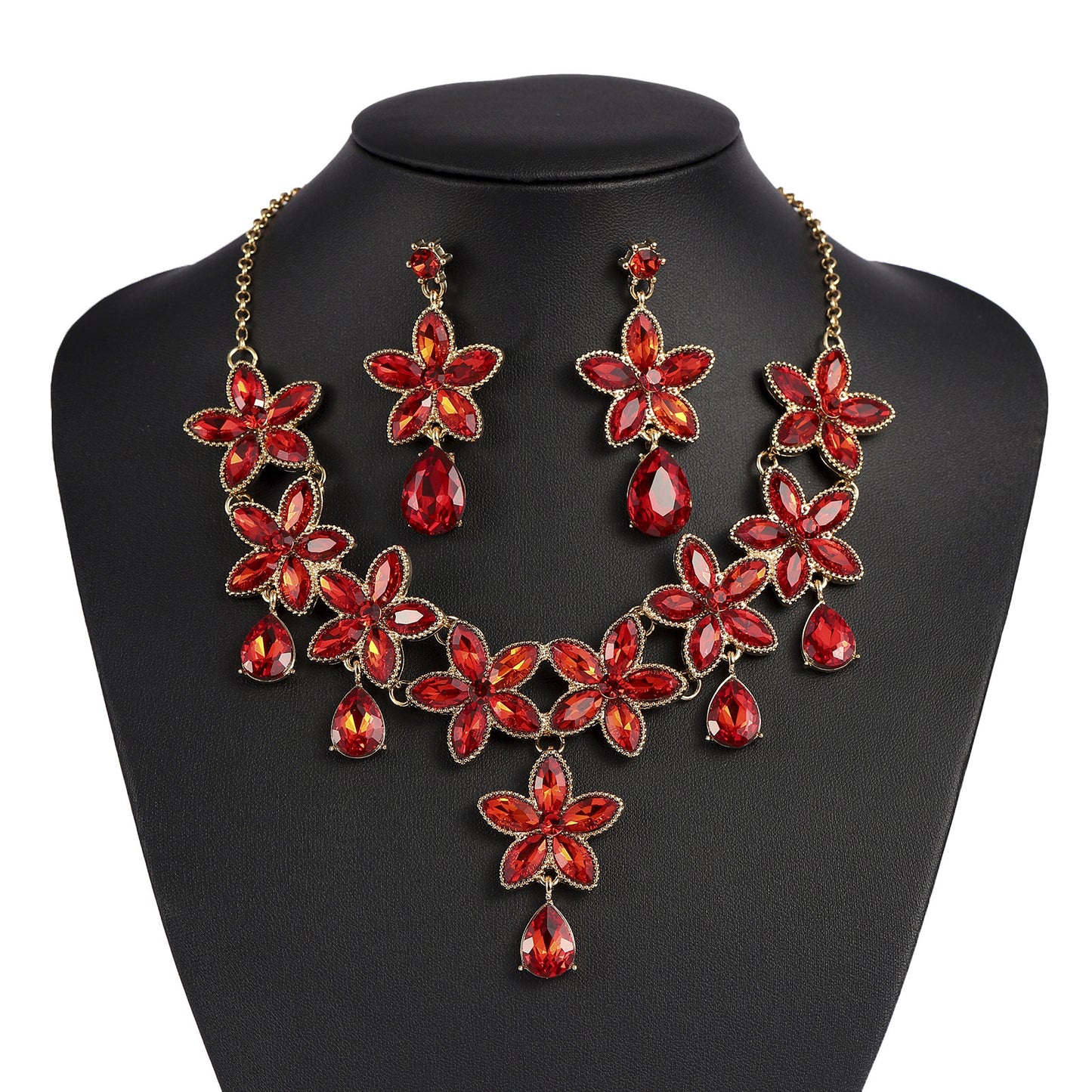 Original Design Star Moon Cloud Universe Pattern Electroplated Alloy Necklace and Earrings Set with Crystal Pendant on O-Chain for Women