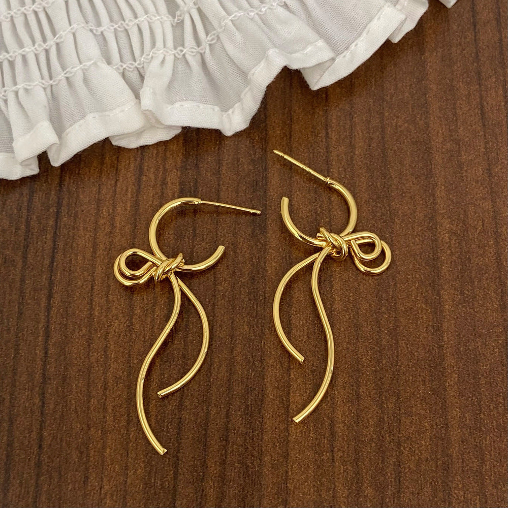Minimalist Round Geometric Brass Plated Earrings