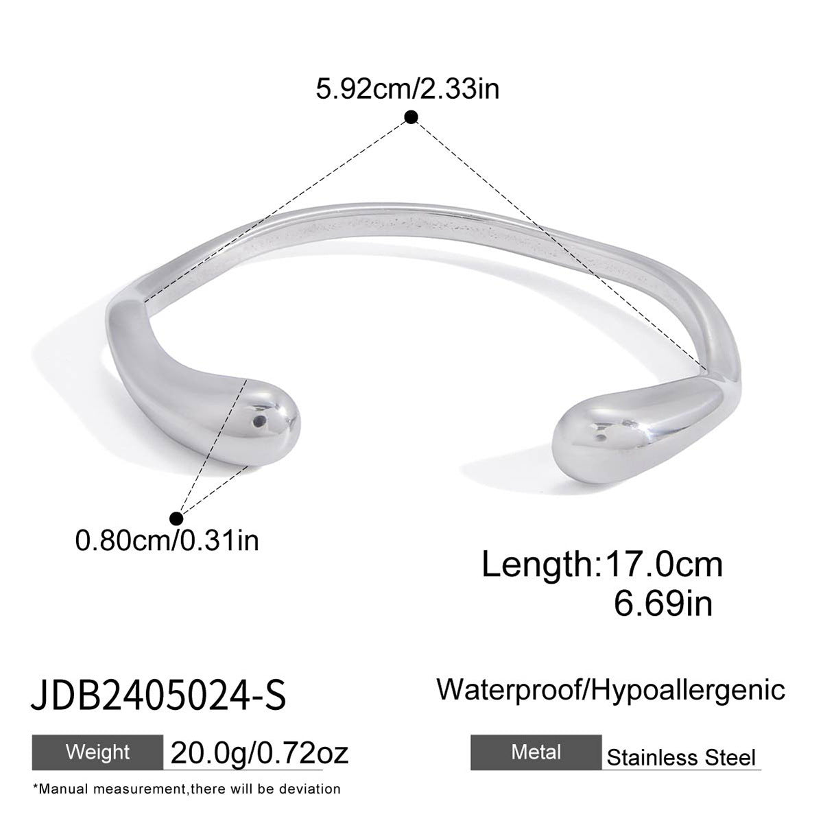 Elegant Geometric Stainless Steel and Titanium Steel Plated Bracelet Ring Set for Women