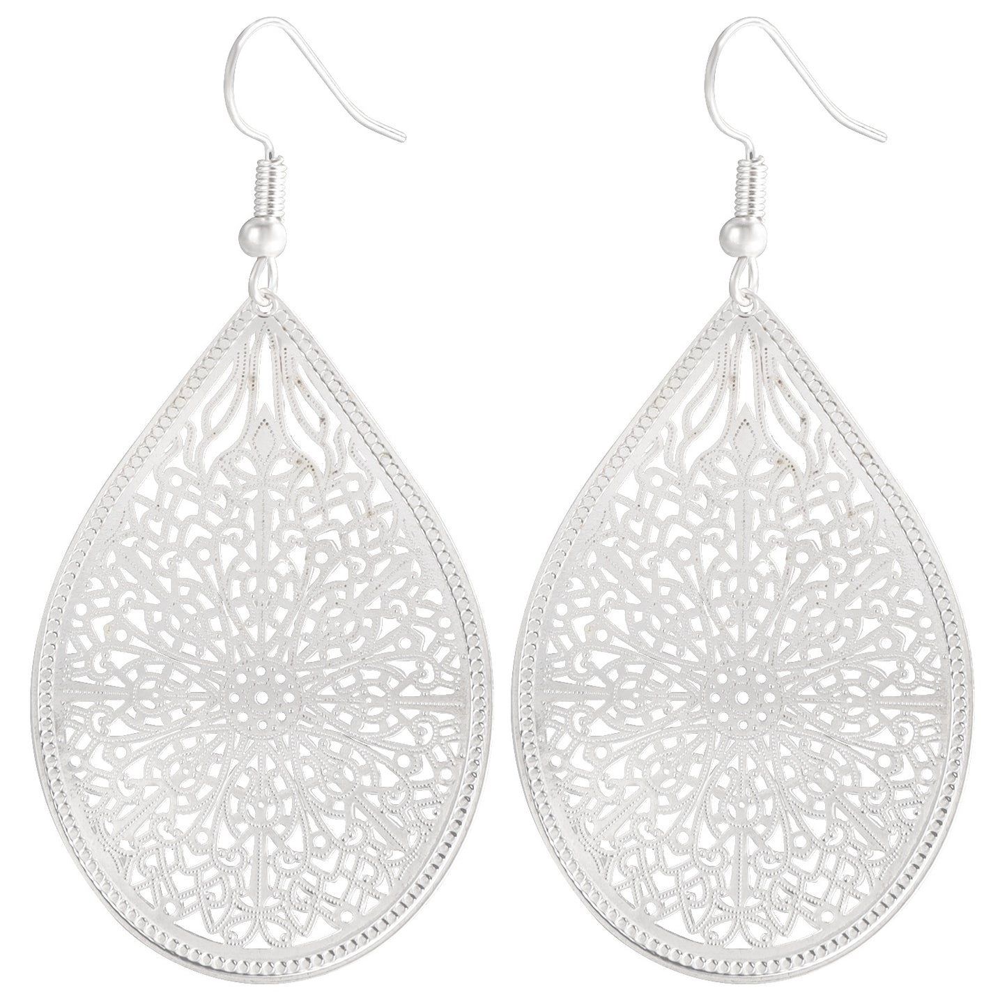 Western Style Geometric Spiderweb Pendant Earrings for Women Alloy Fashion Jewelry for Party and Daily Wear