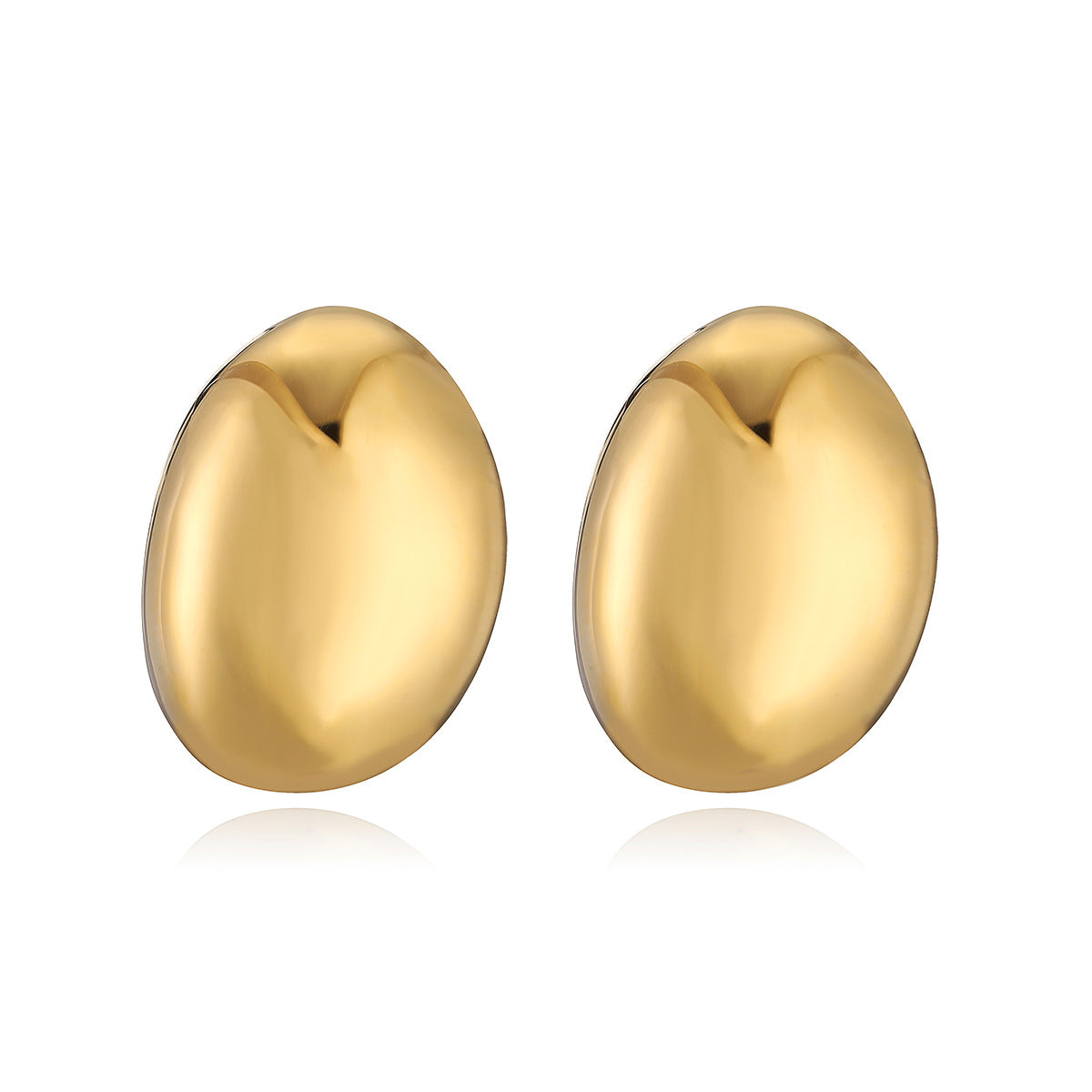 Orecchini a perno geometrici minimalisti a forma di labbra da donna in acciaio inossidabile galvanizzato Accessorio di moda dalla forma irregolare