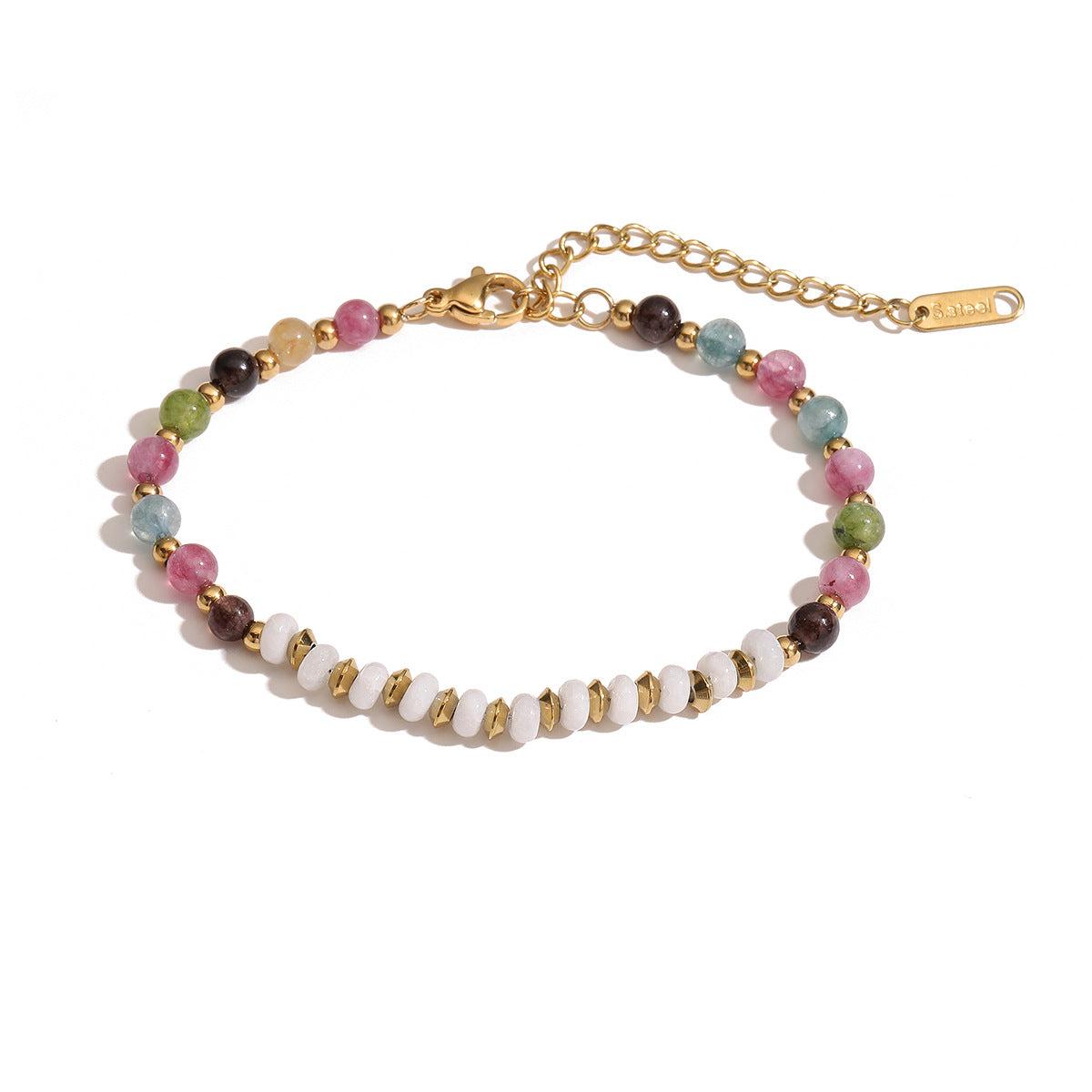 Geometric Gold Plated Stainless Steel Bracelet for Women