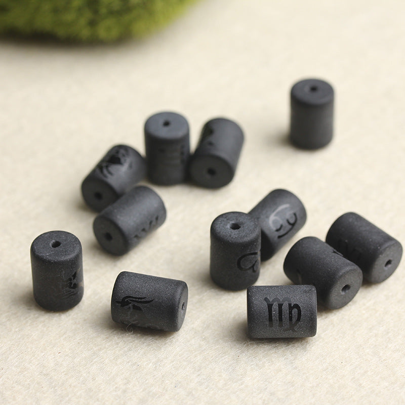 Matte Square Glass Zodiac Charm Bar