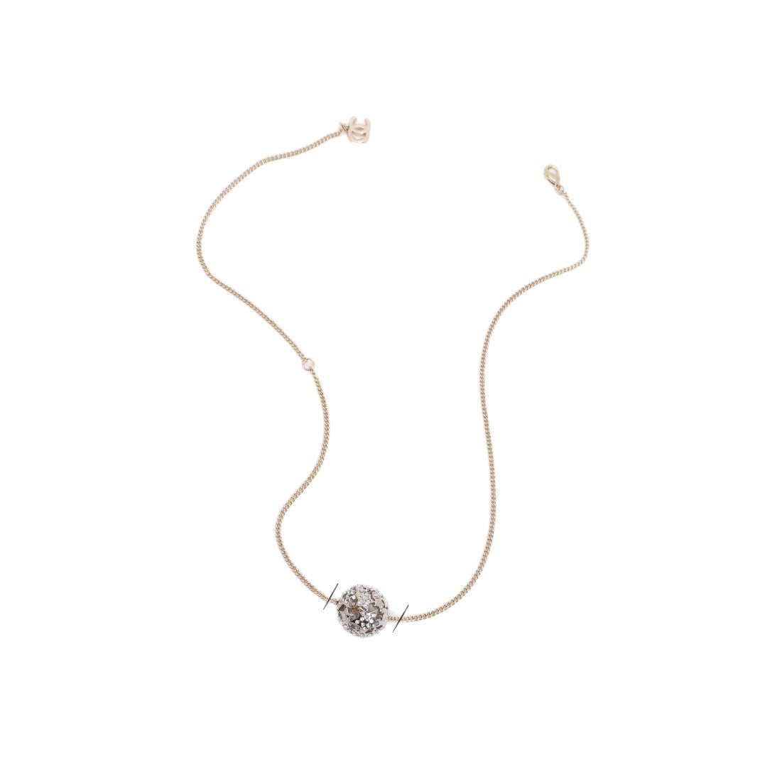 Collana da donna in ottone placcato oro di lusso con strass geometrici a stella rotonda