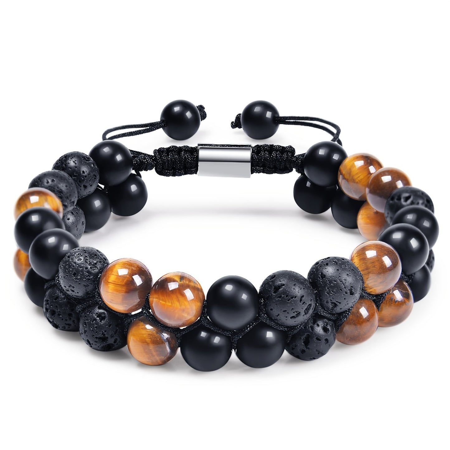 Unisex Animal Charm Alloy Bracelet with Natural Turquoise Agate and Crystal Stones