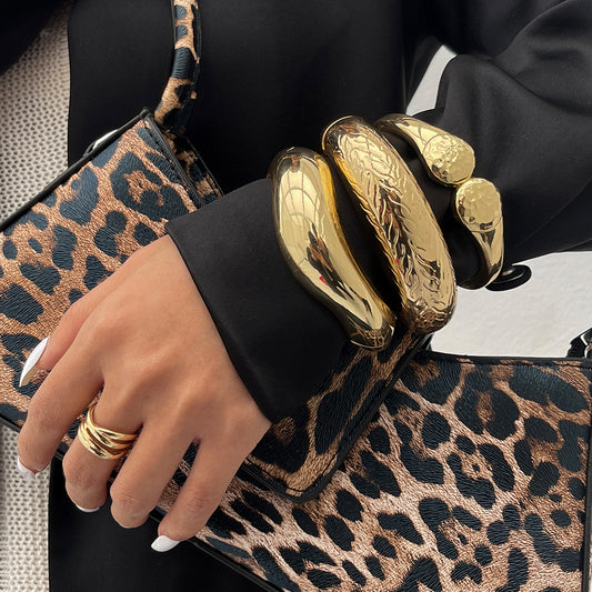 Minimalist Irregular Geometric Alloy Plated Bracelet