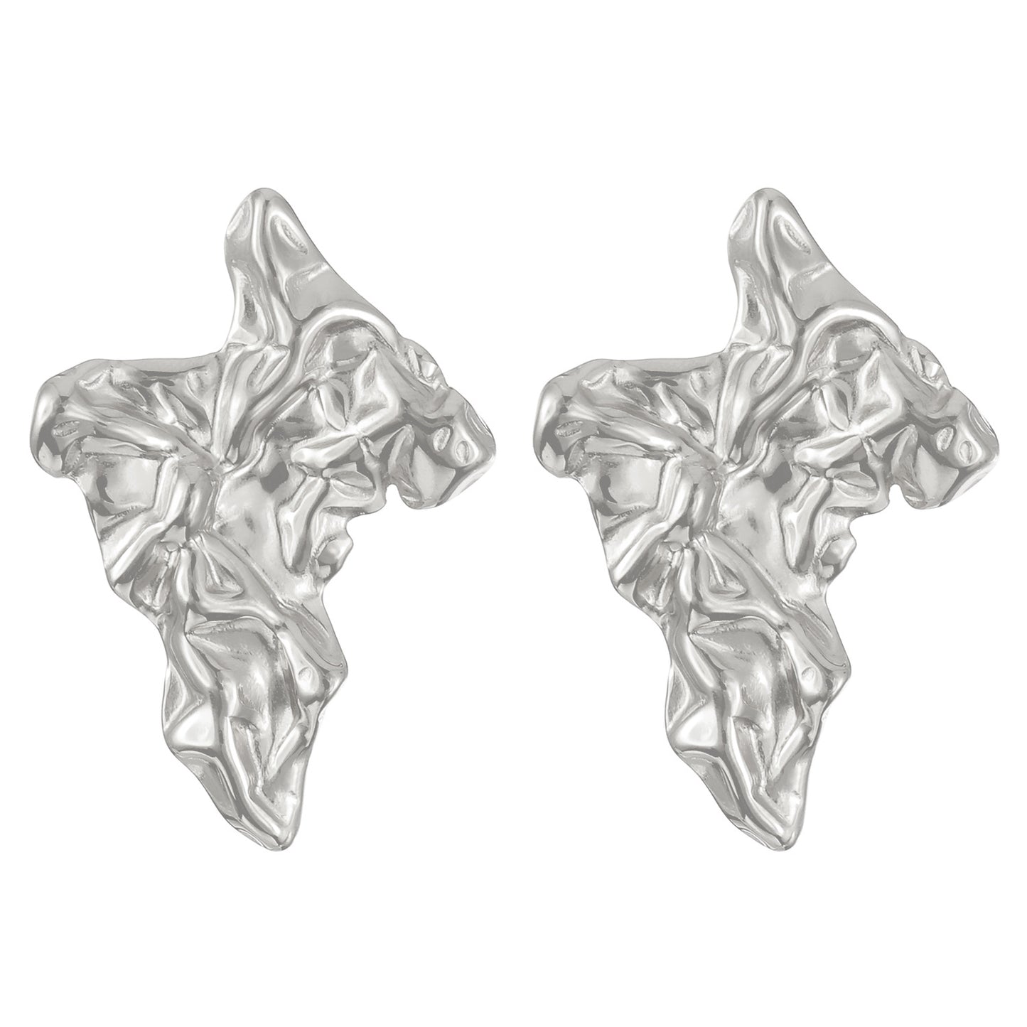Pendientes Minimalistas Geométricos Cuadrados de Acero de Titanio para Mujer con Acabado Chapado y Diseño Moderno