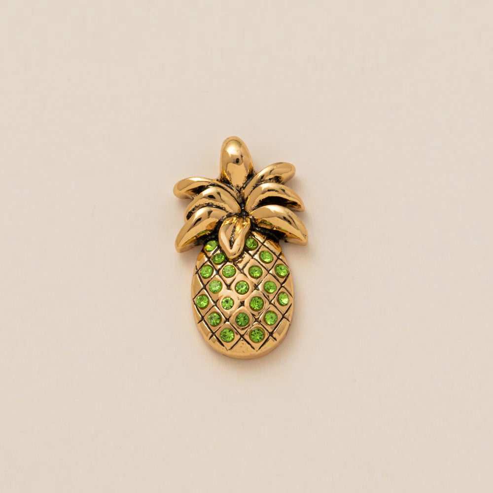 Minimalist Floral Pattern Brass PVD Plated Charm Bar