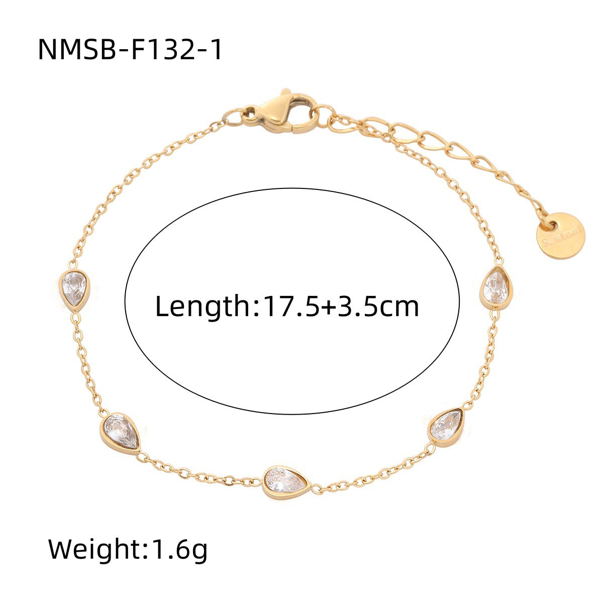 Pulsera minimalista de acero de titanio en forma de corazón para mujer con baño de oro de 18K e incrustaciones de diamantes de imitación, joyería hipoalergénica de acero inoxidable